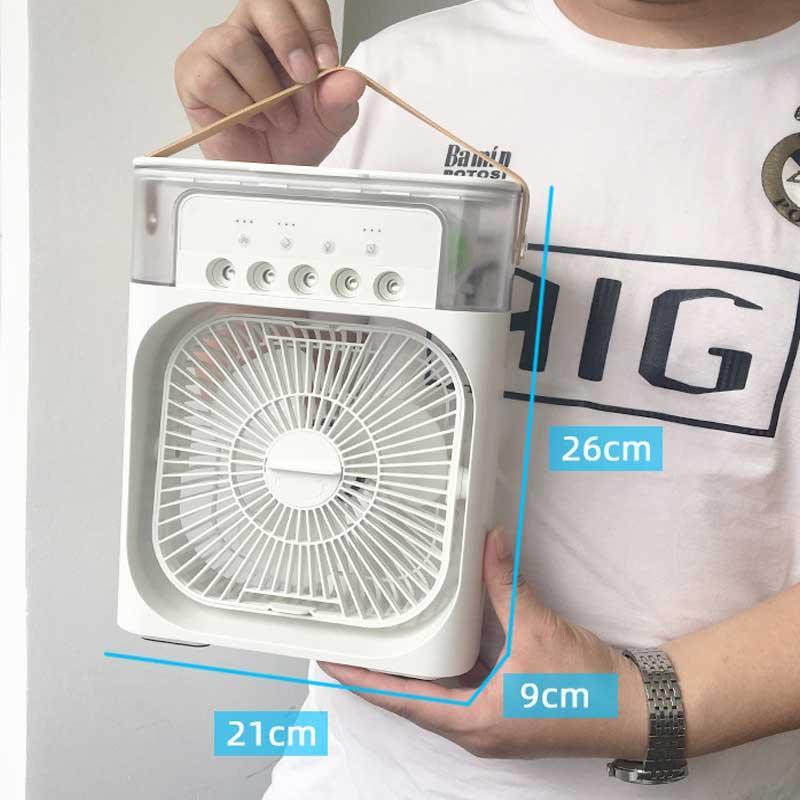 Portable Air Conditioner Fan USB Electric Fan with LED Night Light, Fine Mist Water, and Humidifier Function | Led Night Light Water Mist - 10 inch Big Size