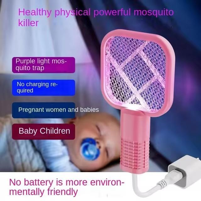 USB Rechargeable Mosquito Killer Racket | Portable Mosquito Repellent Racket With UV Light For Home Office Use