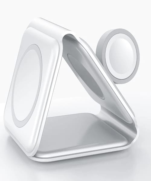 3 in 1 Magnetic Foldable Wireless Charging Station 15W Fast Charger for iPhone, AirPods & Smartwatch