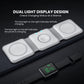 3 in 1 Magnetic Foldable Wireless Charging Station 15W Fast Charger for iPhone, AirPods & Smartwatch
