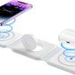 3 in 1 Magnetic Foldable Wireless Charging Station 15W Fast Charger for iPhone, AirPods & Smartwatch