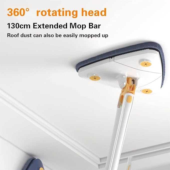 360° Rotatable Triangle Mop – Adjustable Long Handle Floor & Wall Cleaner