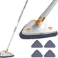 360° Rotatable Triangle Mop – Adjustable Long Handle Floor & Wall Cleaner