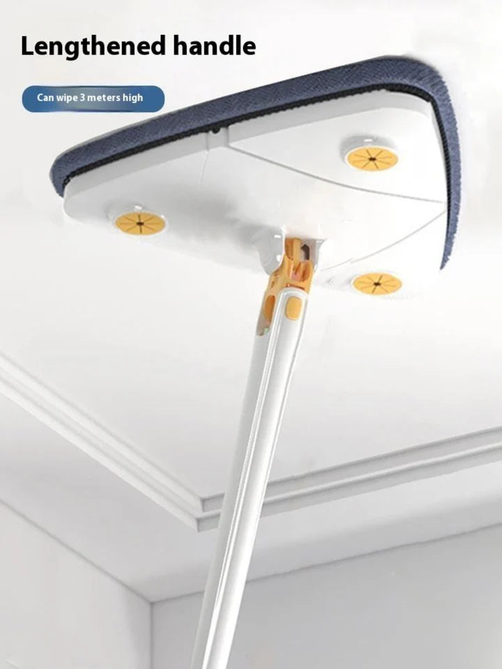 360° Rotatable Triangle Mop – Adjustable Long Handle Floor & Wall Cleaner