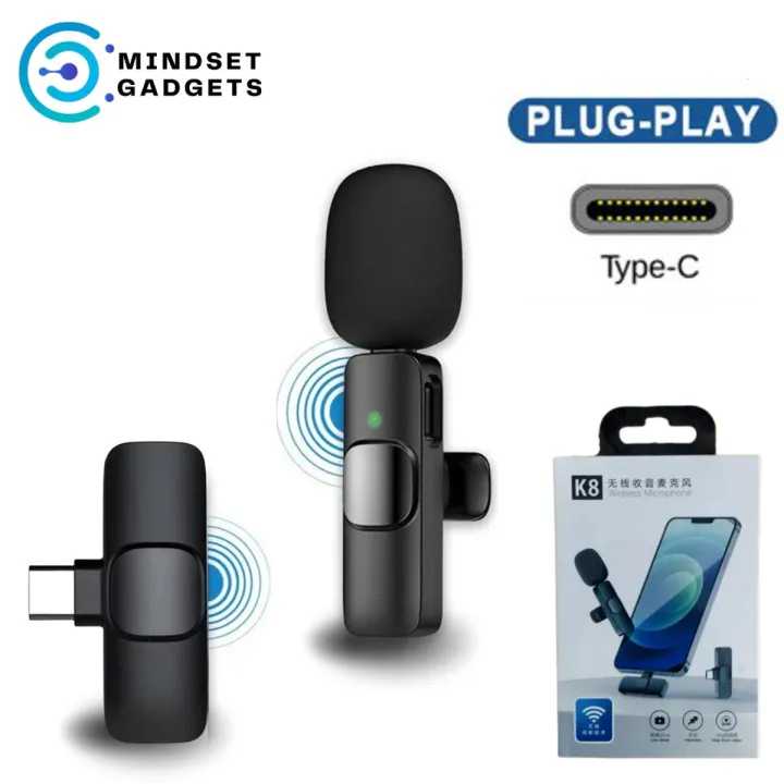 K8 Wireless Microphone | K8 Mic for Mobile | Type-C / iPhone Compatible | Noise Reduction